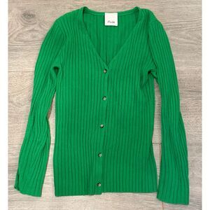 Allude Green Cashmere Cardigan Women's Size Small